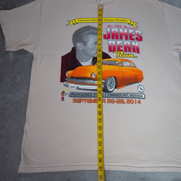 35th Annual James Dean Run 2014 Tee Mens XL Double Sided Graphic Print Shirt - Picture 7 of 12